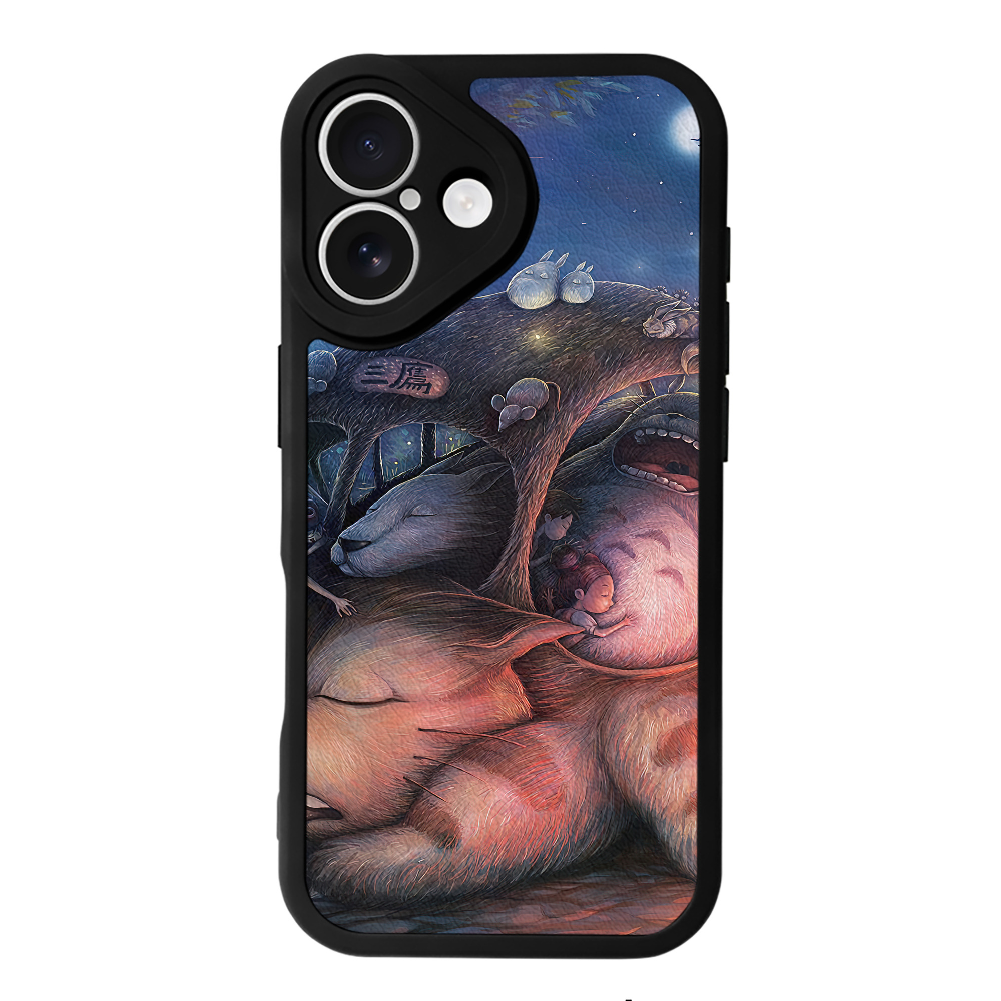 となりのトトロ 草壁メイ 草壁サツキ My Neighbor Totoro Satsuki Kusakabe Mei Kusakabe 【iPhone 16シリーズ対応】シリコンスマホケース（レザー調） 材質：シリコン